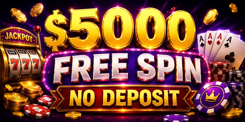 $5000 Free Spin No Deposit